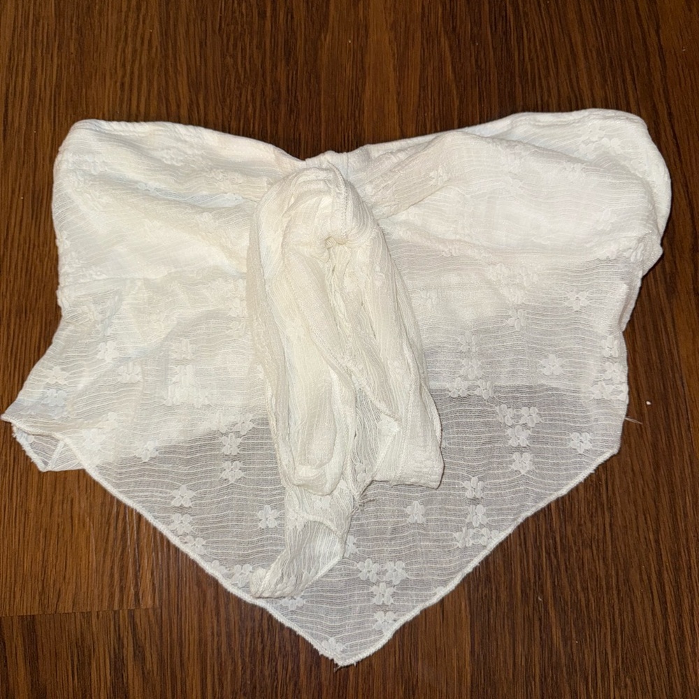 White Lace Tube Top